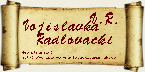 Vojislavka Radlovački vizit kartica